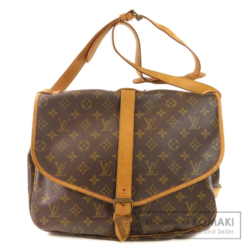 Louis Vuitton Saumur Monogram Canvas Crossbody Bag Brown